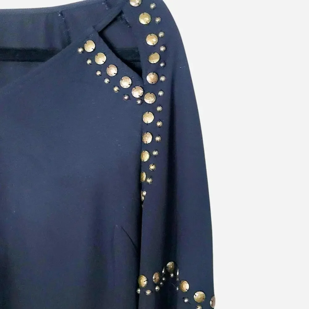 Victorian Rock & Republic gold studded boho blouse split sleeves - Picture 3 of 7